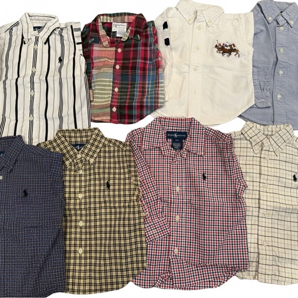 Ralph Lauren Other - Ralph Lauren Kids Plaid and Striped Button Down Shirts (8 shirts)